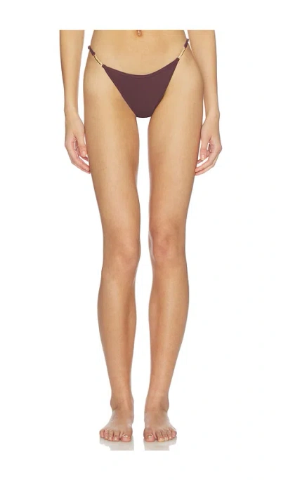 Tropic Of C Chain Luna Bikini Bottom In Brown