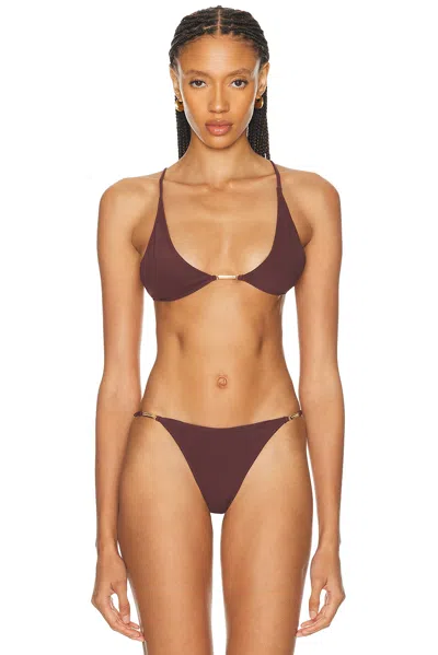 Tropic Of C Chain Universo Bikini Top In Brown