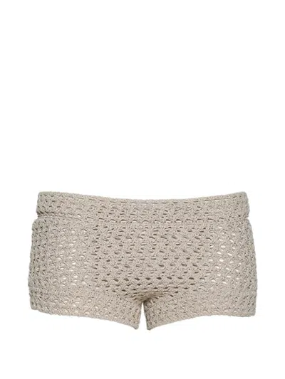 Tropic Of C Crochet Shorts In Brown