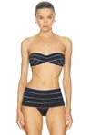 Tropic Of C Deco Bikini Top In Black & White