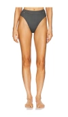 Tropic Of C Denim Lowrise Bikini Bottom In Black