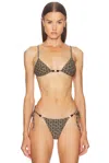 Tropic Of C Equator Bikini Top In Gray