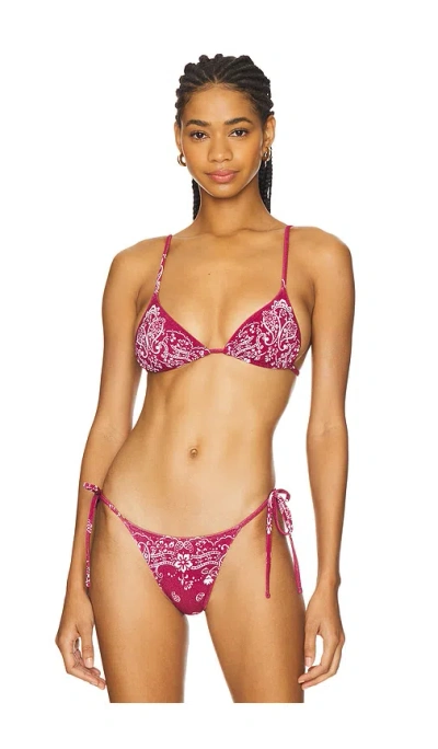 Tropic Of C Equator Bikini Top In Red Bandana