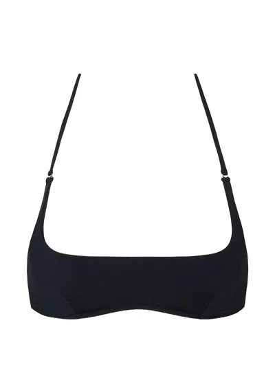 Tropic Of C Hamaca Halterneck Bikini Top In Black
