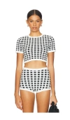 Tropic Of C La Plage Shirt In Black & White Gingham