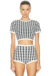Tropic Of C La Plage Shirt In Black & White Vichy