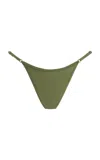 Tropic Of C Low-rise Bikini Bottoms In Green