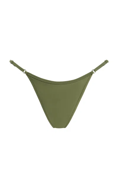 Tropic Of C Low-rise Bikini Bottoms In Green