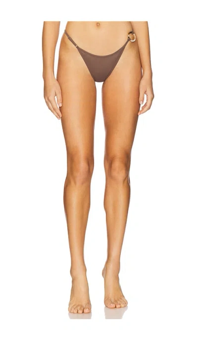 Tropic Of C Luna Ring Bikini Bottom In Brown