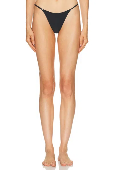 Tropic Of C Luna Superfine Bikini Bottom In Black