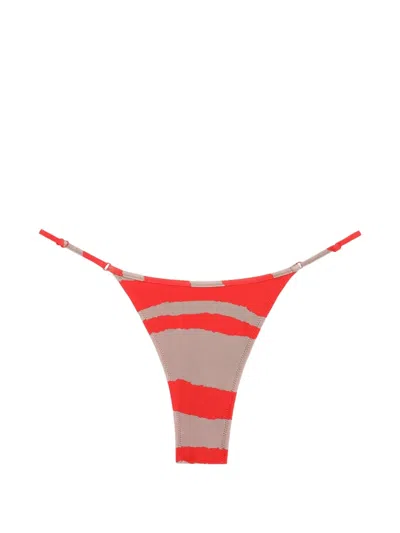 Tropic Of C Luna Zebra-print Bikini Bottoms In Multi