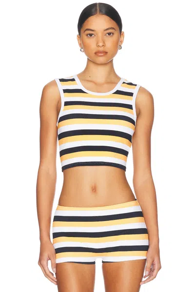 Tropic Of C Muscle Tee In Parasol Stripe