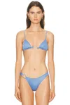 Tropic Of C Ona Equator Bikini Top In Blue