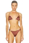 Tropic Of C Ona Equator Triangle Bikini Top In Brown