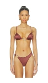 Tropic Of C Ona Equator Triangle Bikini Top In Brown