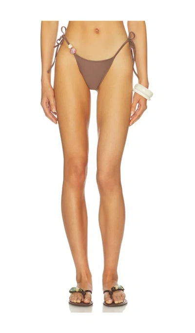 Tropic Of C Praia Bikini Bottom In Brown