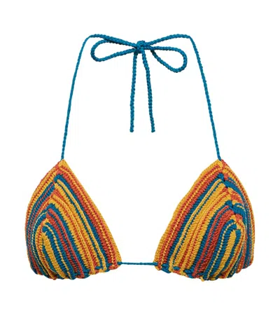 Tropic Of C Praia Crochet Bikini Top In Solstice Stripe