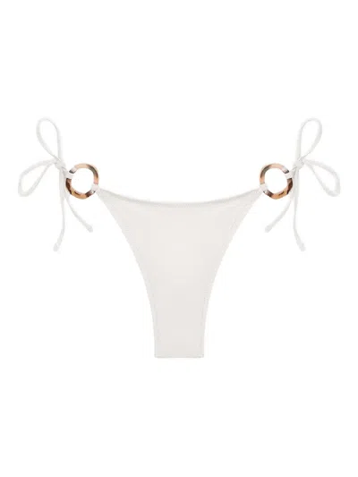 Tropic Of C Ring-detail Bikini Bottom In White