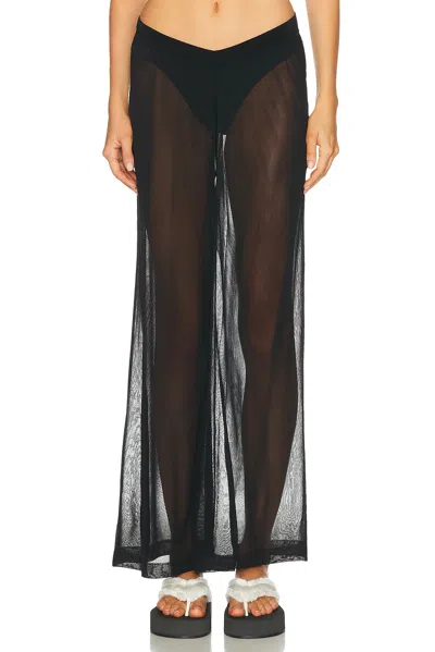 Tropic Of C Sheer Palazzo Pant In Black