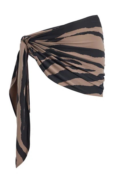 Tropic Of C Souk Wrap Skirt In Animal Print