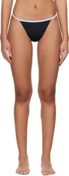 Tropics Of C Black Sculpting Rio Bikini Bottom In Black / White