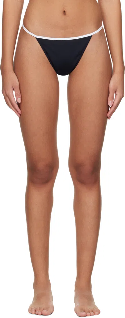 Tropics Of C Black Sculpting Rio Bikini Bottom In Black / White