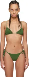 Tropics Of C Green Suzie Kondi Edition Equator Bikini Top In Palma