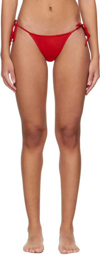 Tropics Of C Red Praia Bikini Bottom In Poppy