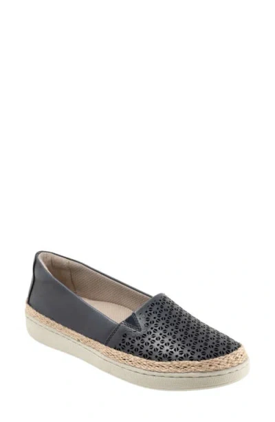 Trotters Accent Perf Espadrille Slip-on Sneaker In Blue