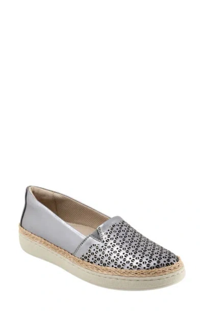 Trotters Accent Perf Espadrille Slip-on Sneaker In Metallic