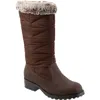 Trotters Benji 3.0 Faux Fur Water Resistant Boot In Dark Brown