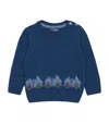 Trotters Benji Car Sweater In Blue