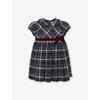 Trotters Bonnie Tartan Cotton Dress 2-11 In Blue