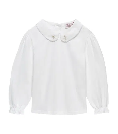 Trotters Kids' Bow-detail Amelia Blouse (6-11 Years) In White