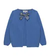 Trotters Bow-detail Cardigan In Blue