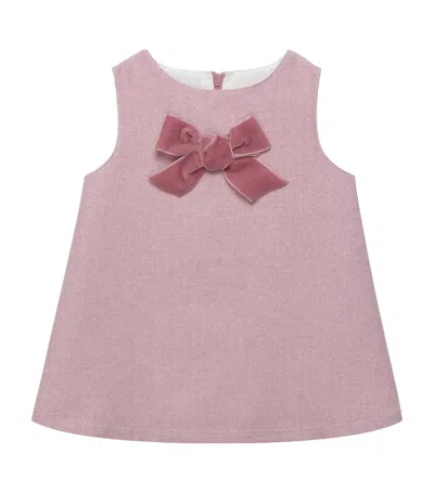 Trotters Kids' Bow-detail Georgina Dress In Pink