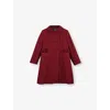 Trotters Burgundy Double-breasted Peter Pan-collar Wool Coat 2-11 Years 4 In Burgundy