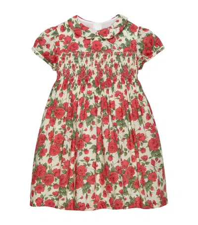 Trotters Kids' Carline Rose-print Cotton Dress 2-11 Y In Red Carline Rose