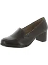 TROTTERS CASSIDY WOMENS LEATHER SLIP ON LOAFER HEELS