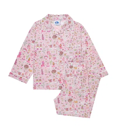 Trotters Kids' Cotton Alice In Wonderland Pyjamas In Pink