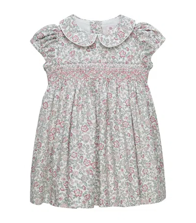 Trotters Kids'  Cotton Arabella Smocked Dress In Multi