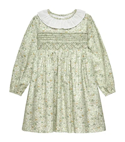 Trotters Kids' Cotton Bella Willow Dress (2-5 Years) In Green