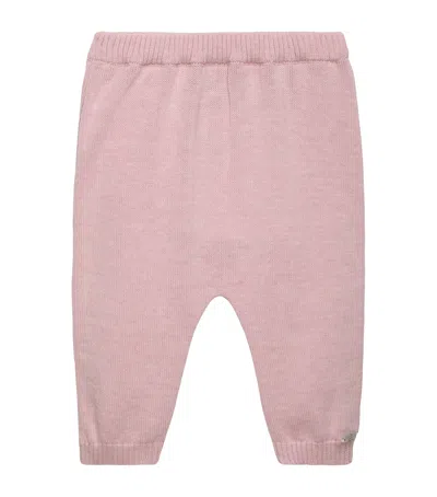 Trotters Kids'  Cotton Bunny Leggings In Pink