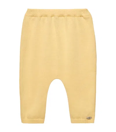 Trotters Kids'  Cotton Bunny Leggings In Brown