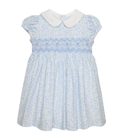 Trotters Kids'  Cotton Catherine Dress In Blue
