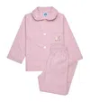 Trotters Cotton Check Duck And Bunny Pyjama Set In Pink