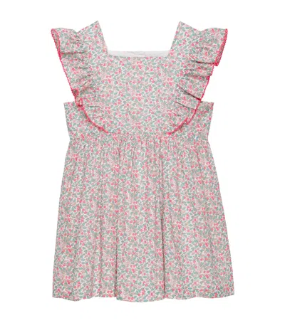 Trotters Kids' Cotton Coco Cherry Dress In Red