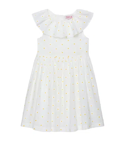 Trotters Kids' Cotton Daisy Willow Dress In Yellow