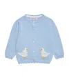 Trotters Cotton Duck Cardigan In Blue