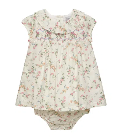Trotters Kids'  Cotton Elizabeth Smocked Dress In Pink